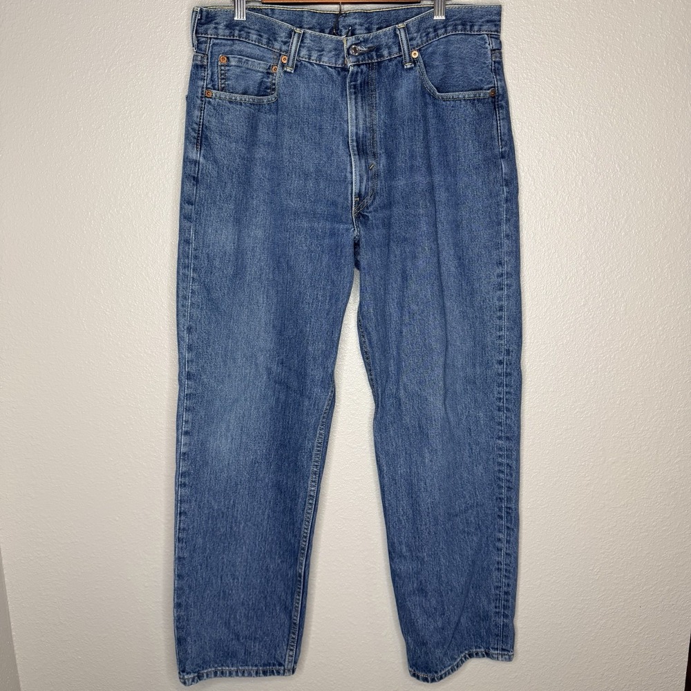 Levi's 550 Jeans 36x32 Relaxed Fit 90s Style Dad Core‎ Blue Denim Straight